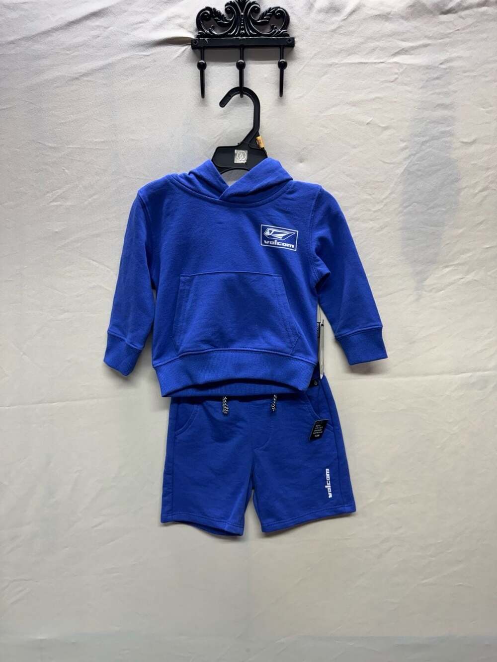 Volcom Boys 2-Piece Hoodie and Shorts Set Electric Blue